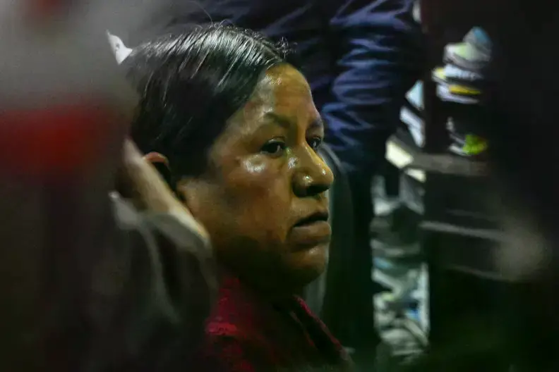 La exministra, Nemesia Achacollo.