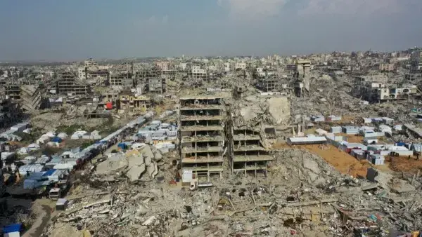 Destrucción en la Franja de Gaza.