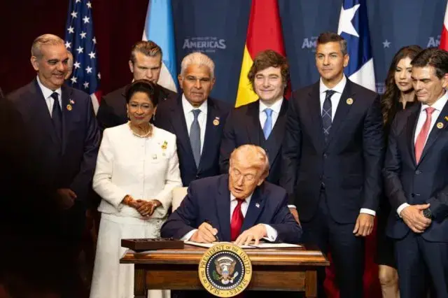Rodrigo Paz en la Cumbre 'Escudo de las Américas' en Estados Unidos.