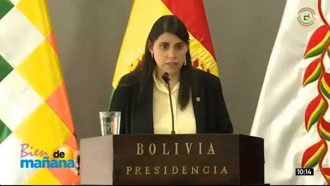 La viceministra de Autonomías, Andrea Barrientos.