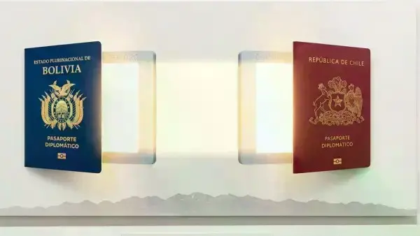 Los pasaportes diplomáticos de Bolivia y Chile.