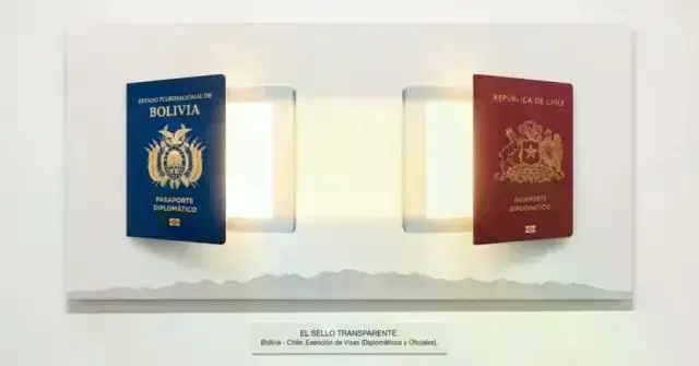 Entra en vigor el acuerdo entre Bolivia y Chile sobre exención de visas para portadores de pasaportes diplomáticos.