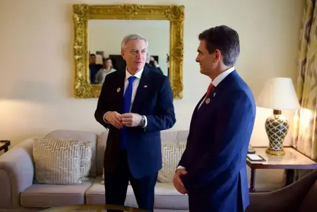 El encuentro entre José Antonio Kast y Rodrigo Paz en Estados Unidos.