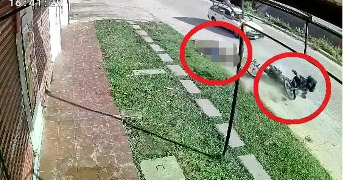 Captura de pantalla del video del accidente.