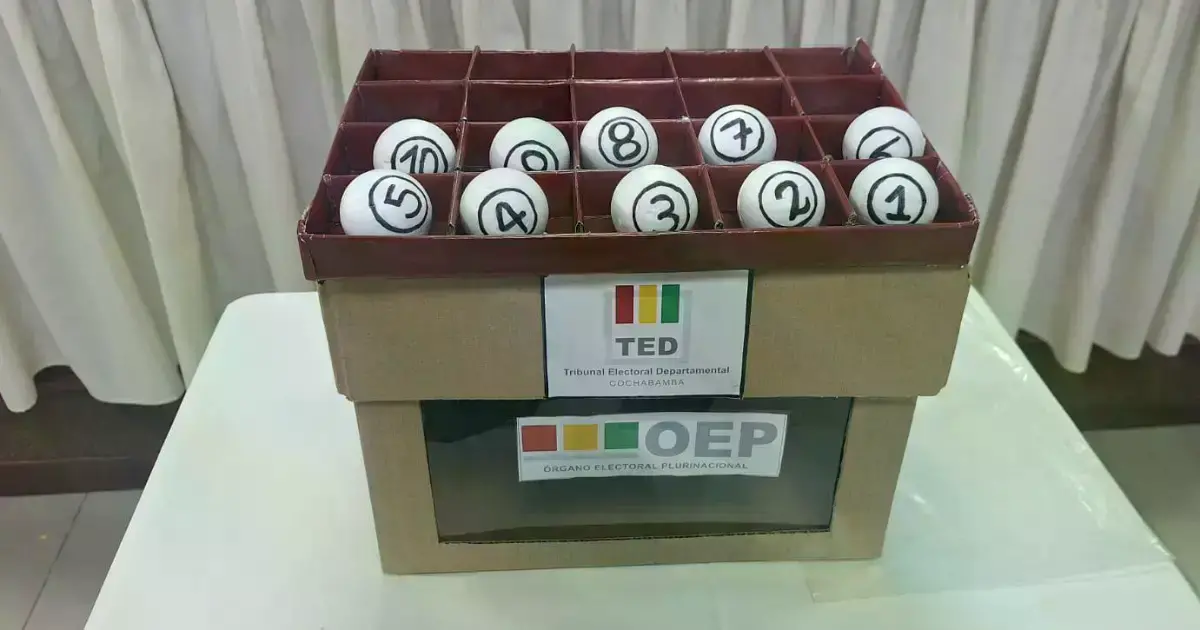 El sorteo del orden de intervención de los candidatos en el TED de Cochabamba.
