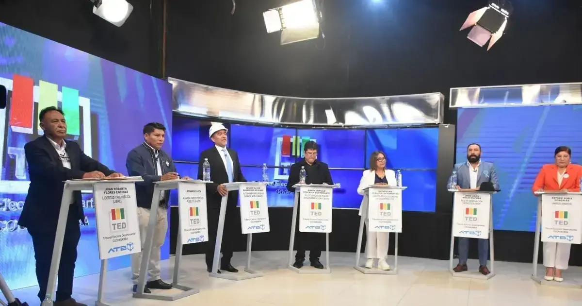 Debate de los candidatos a la Gobernación de Cochabamba