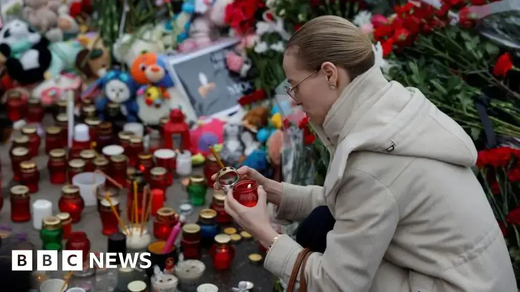 El auditorio del Crocus City Hall en Krasnogorsk, donde se produjo el ataque.