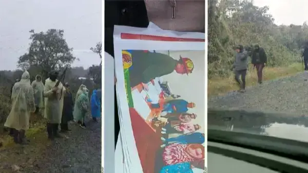 Comunarios de Chuspipata durante una denuncia pública.