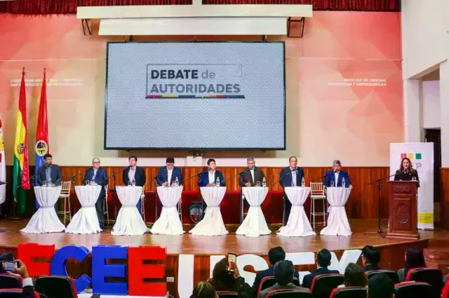 El debate de candidatos a la Gobernación de Chuquisaca.