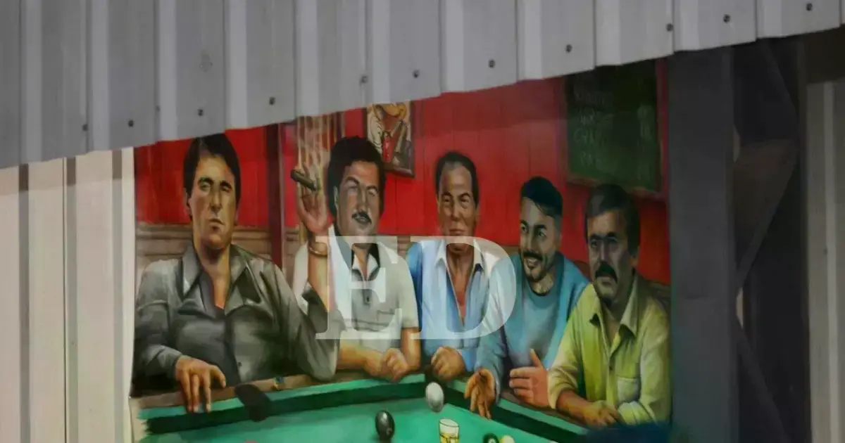 Esta pintura se encontró en una de las casas allanadas este viernes.