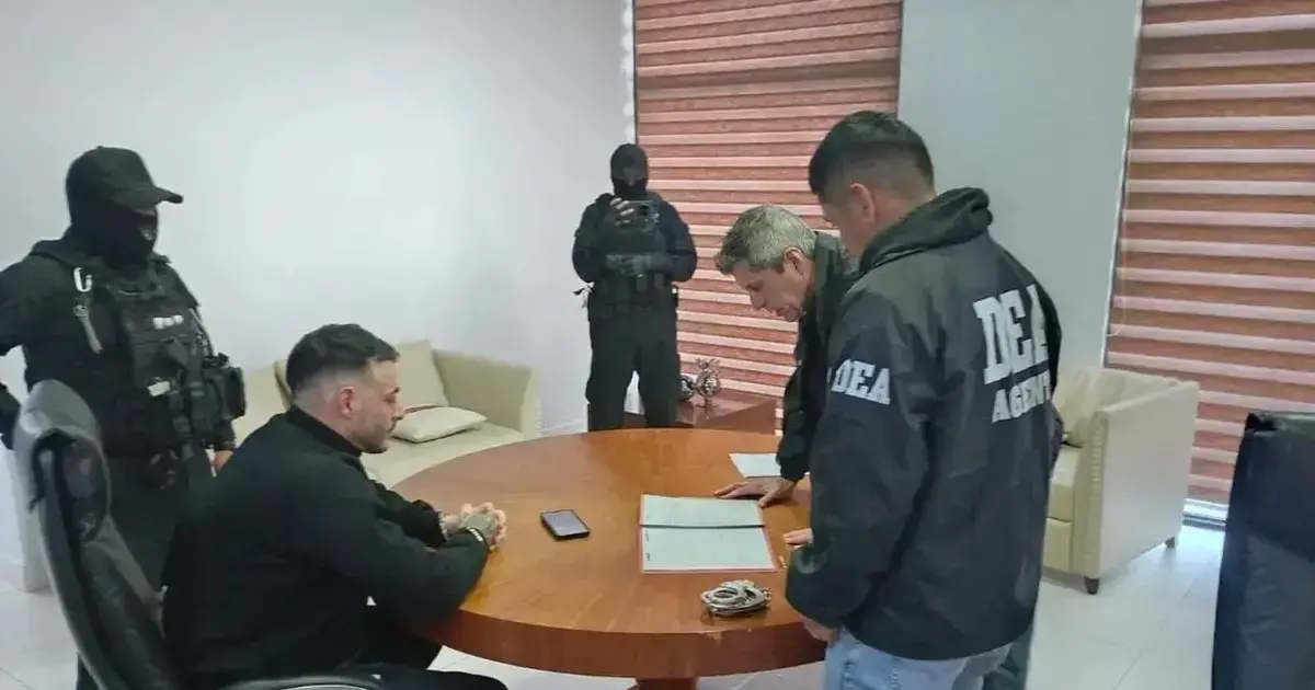 Marset tras ser detenido en coordinación entre la Policía y la DEA
