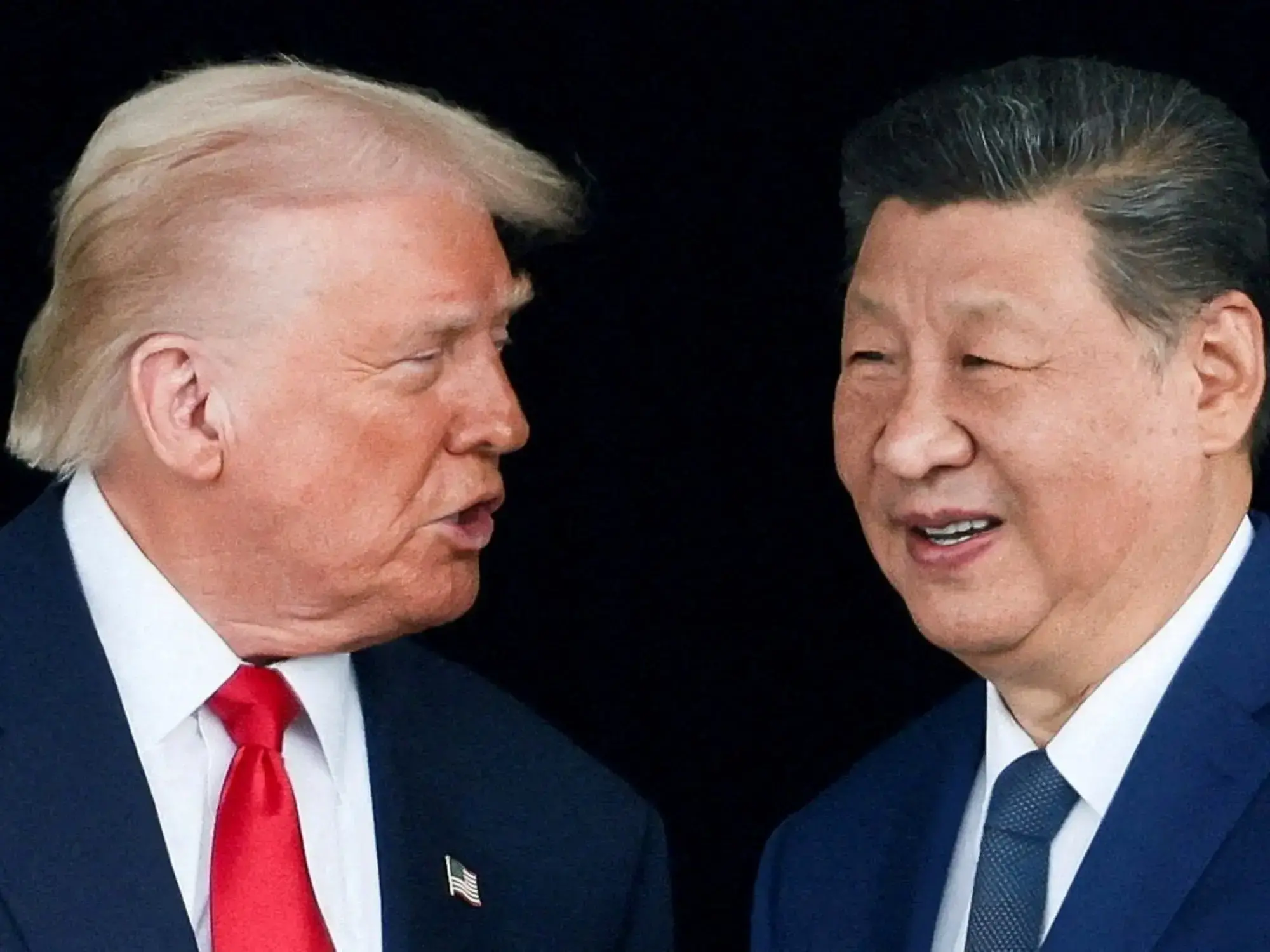 Trump y el presidente chino Xi Jinping.