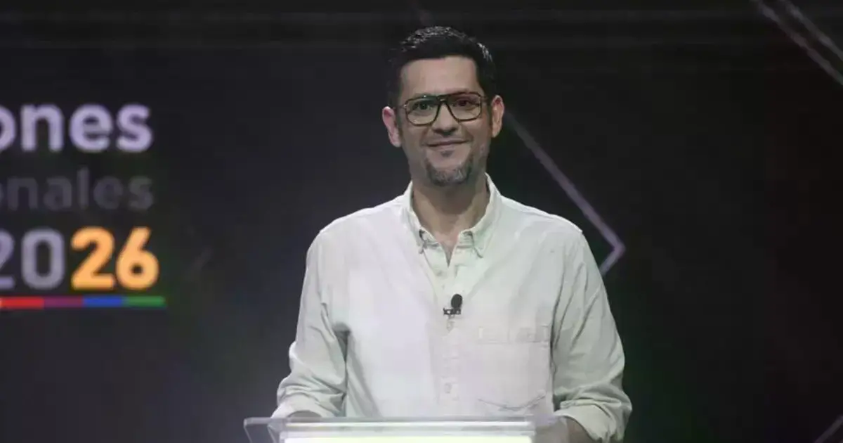 Federico Morón durante un debate de candidatos.