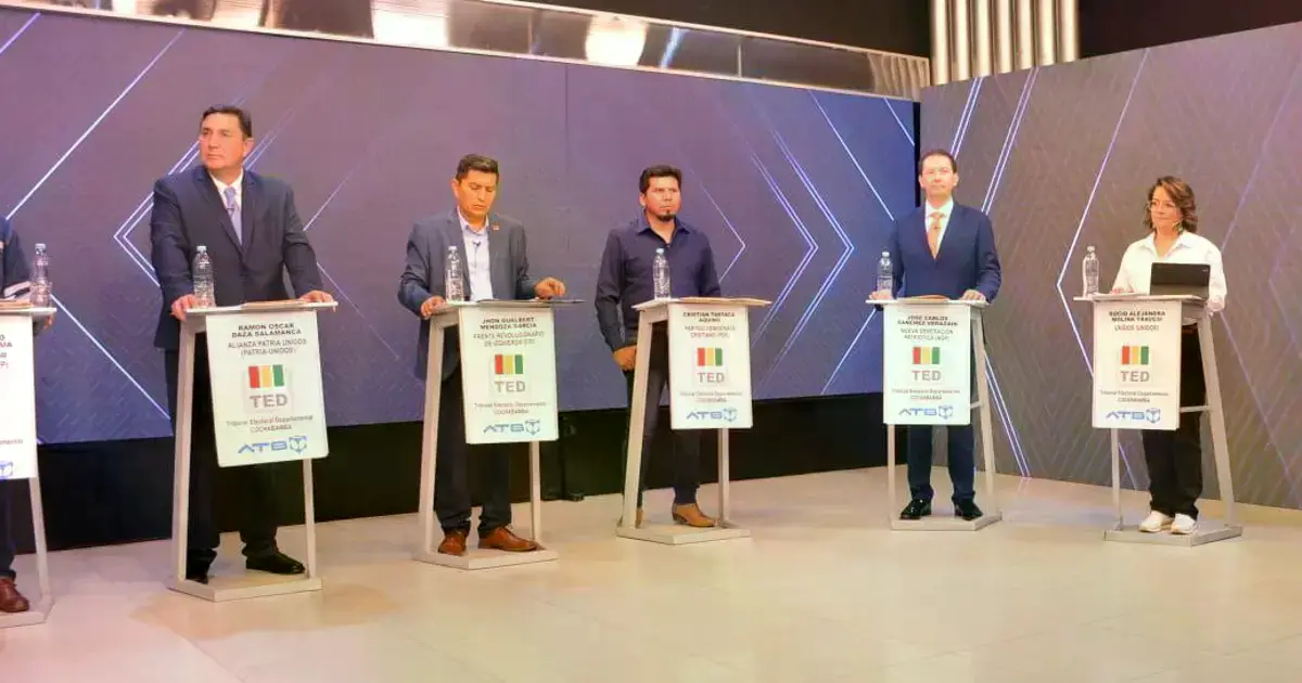 El debate a la Alcaldía de Cochabamba se realizó este domingo.