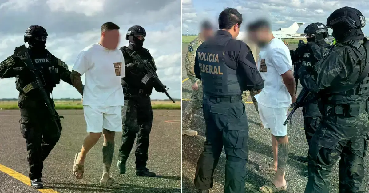 Operativo de entrega del prófugo en el aeropuerto Viru Viru.