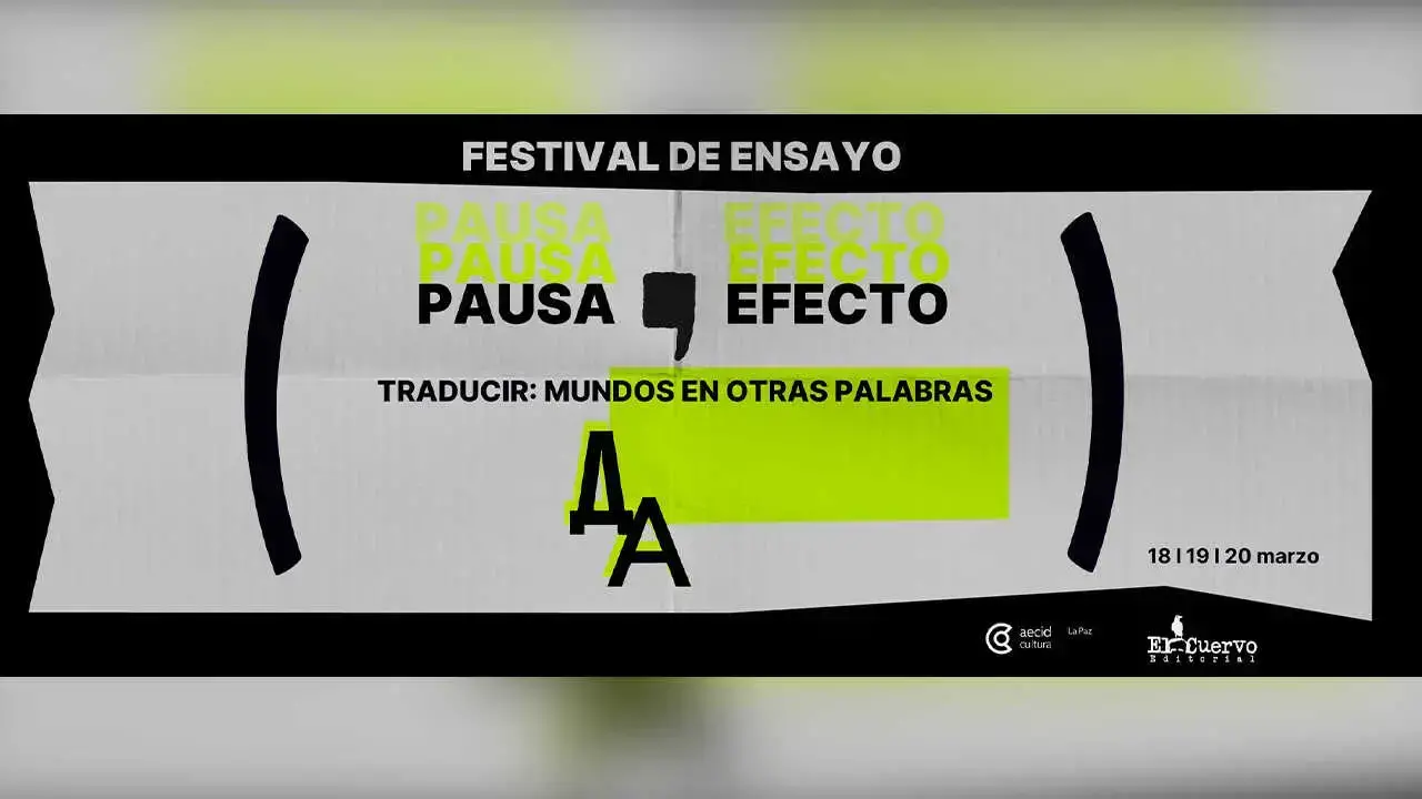 Afiche del Festival del Ensayo Pausa Efecto.