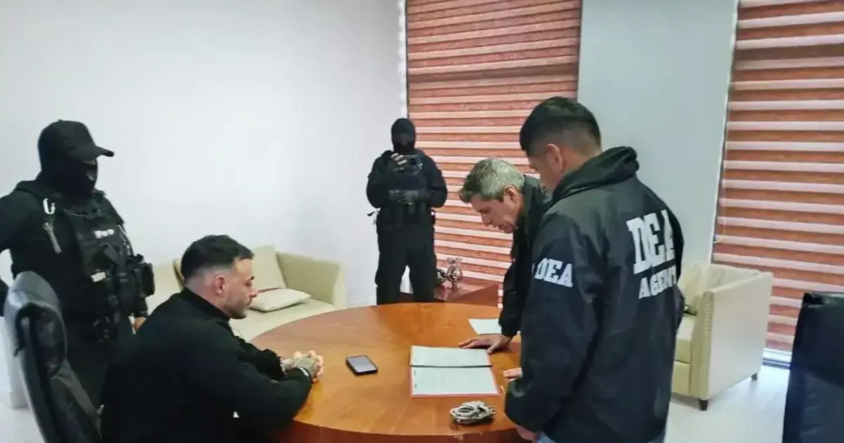 Sebastián Marset tras su captura el viernes 13 de marzo en Santa Cruz