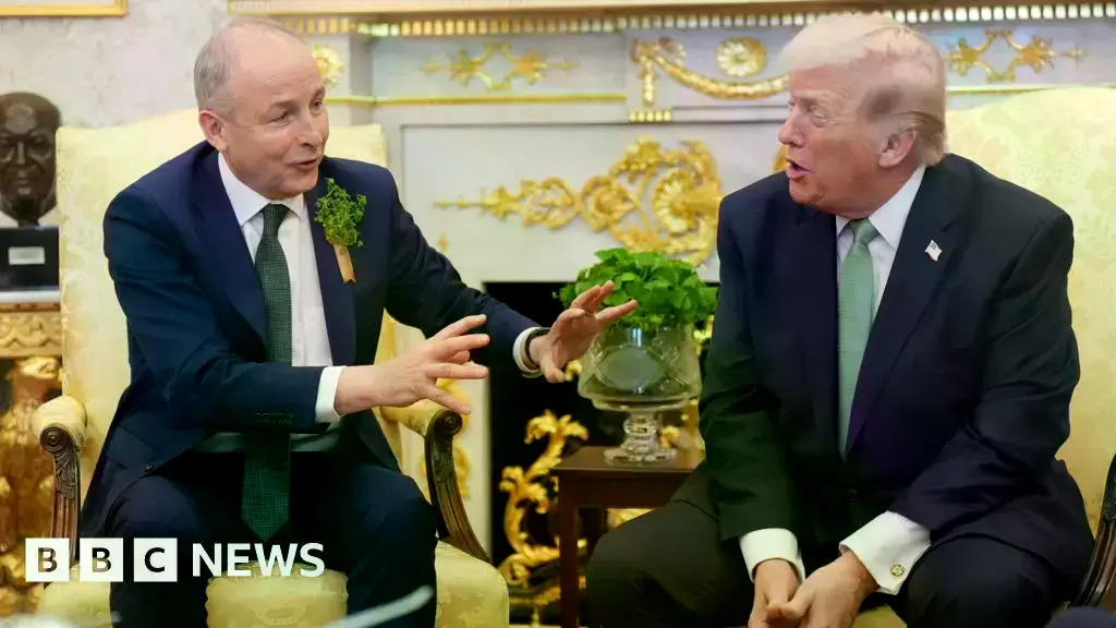 Taoiseach (Irish PM) Micheál Martin met US president Donald Trump in the Oval Office on St Patrick's Day
