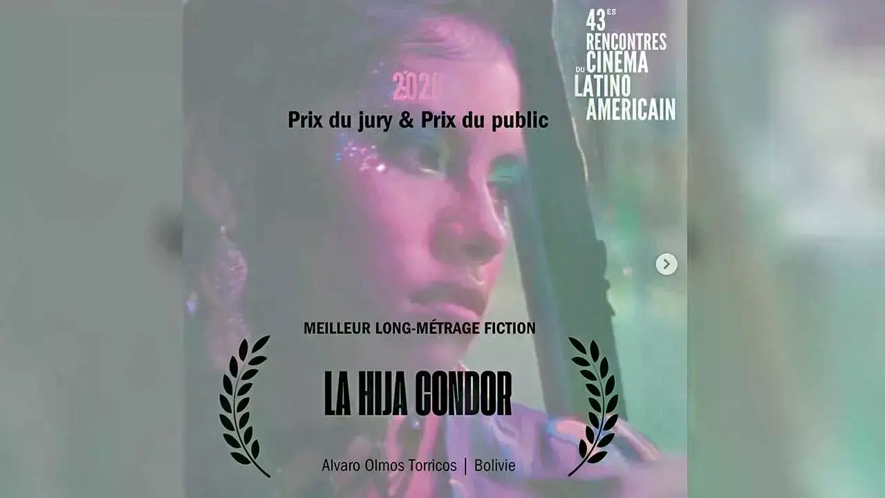 Anuncio sobre la triple premiación de “La hija cóndor” en Francia.