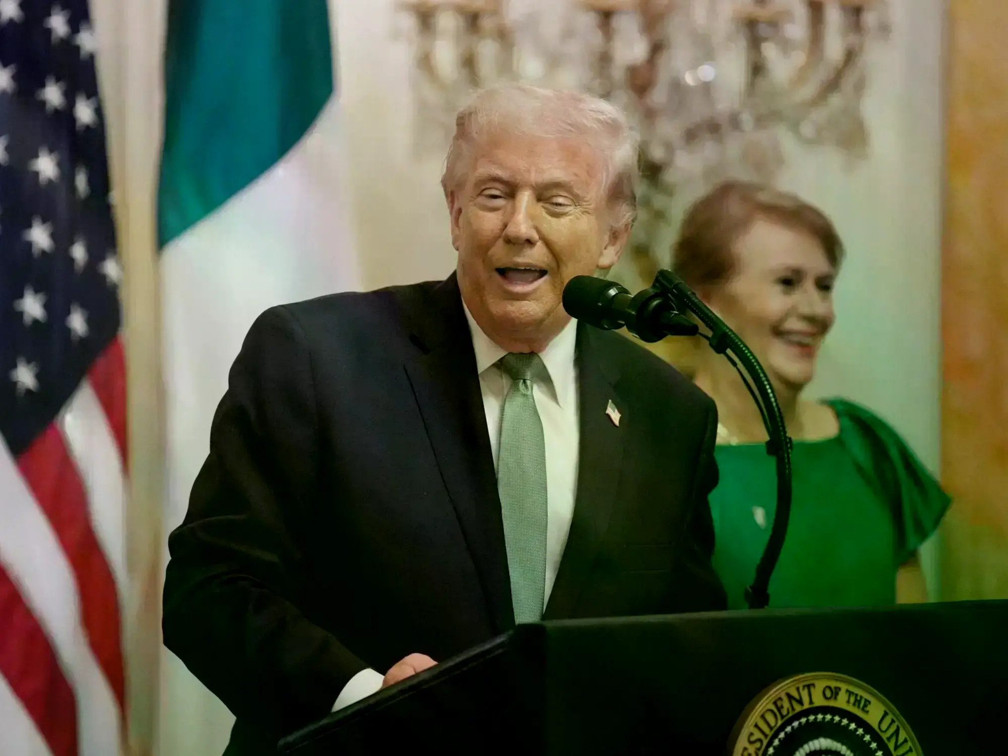 Donald Trump durante un acto público.