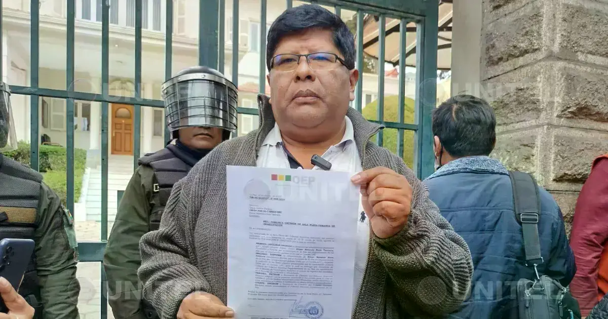 Eliser Roca llegó hasta el TSE para recibir el documento de inhabilitación.