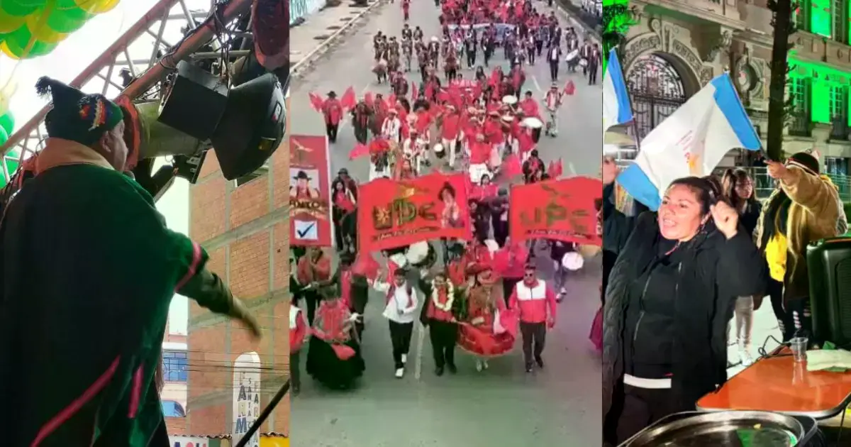 Candidatos electorales en cierres de campaña en La Paz