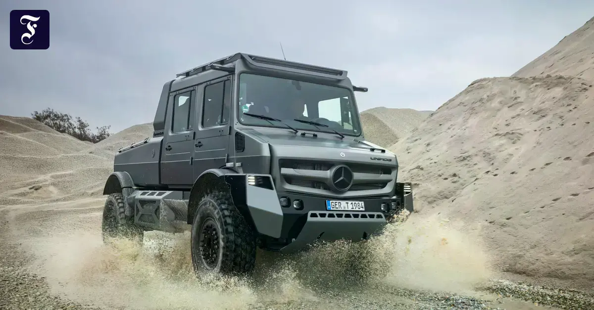 El Unimog U 4023, una versión de lujo con carrocería de aluminio eloxado.