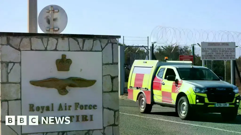 Vista aérea de la Base Soberana Británica de Akrotiri en Chipre.