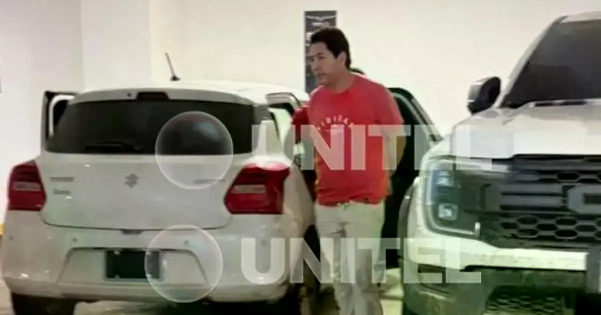 Marcelo Arce al momento de su aprehensión