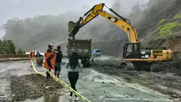 Inspección a la doble vía El Sillar en diciembre de 2023.