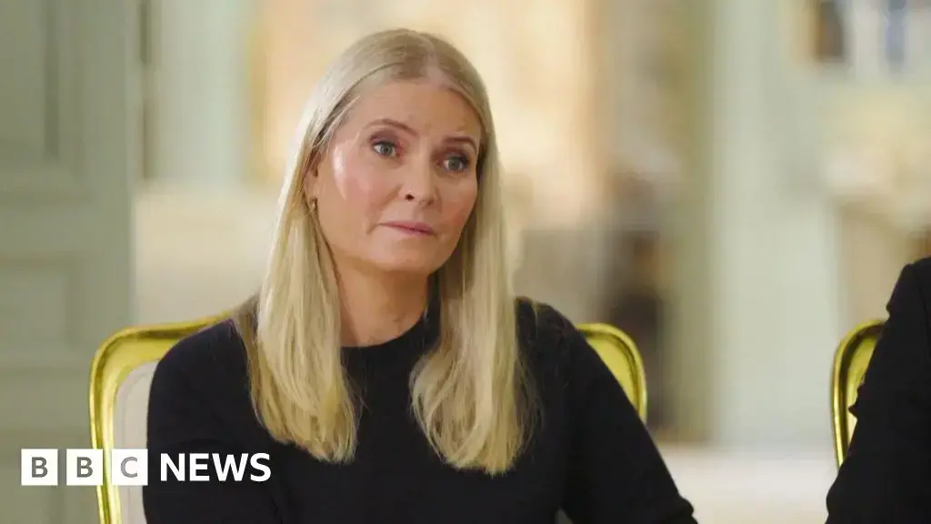 La princesa heredera Mette-Marit de Noruega durante la entrevista.