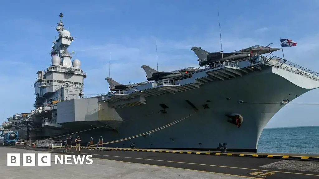 El portaaviones Charles de Gaulle navegando en una imagen de archivo de 2025.