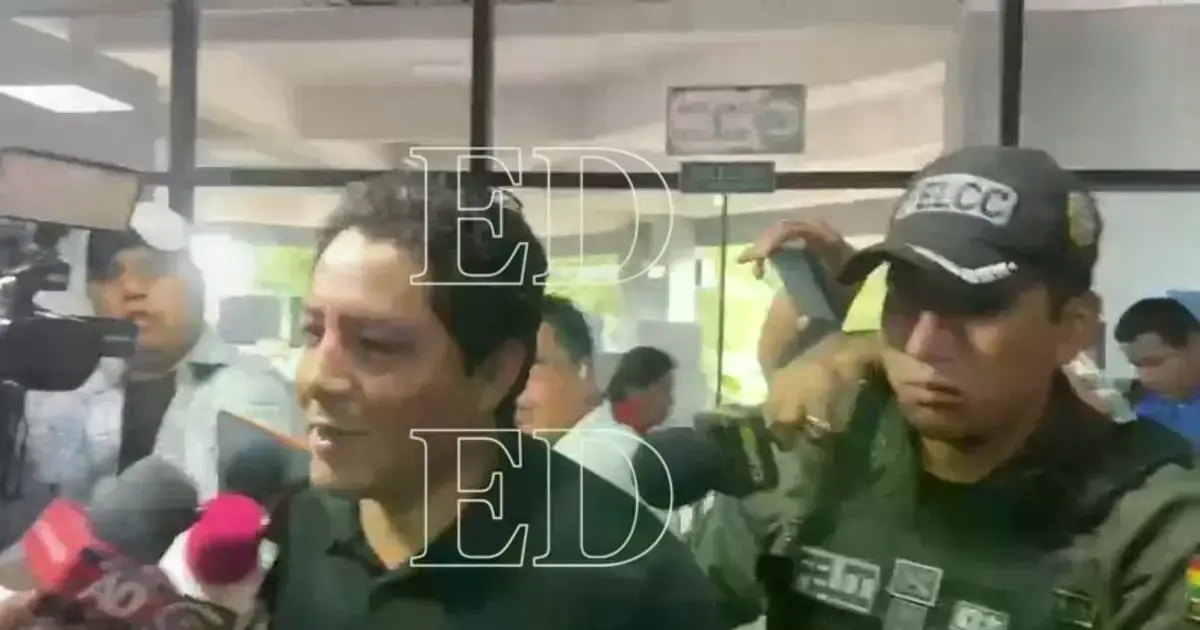 Marcelo Arce antes de ingresar a su audiencia