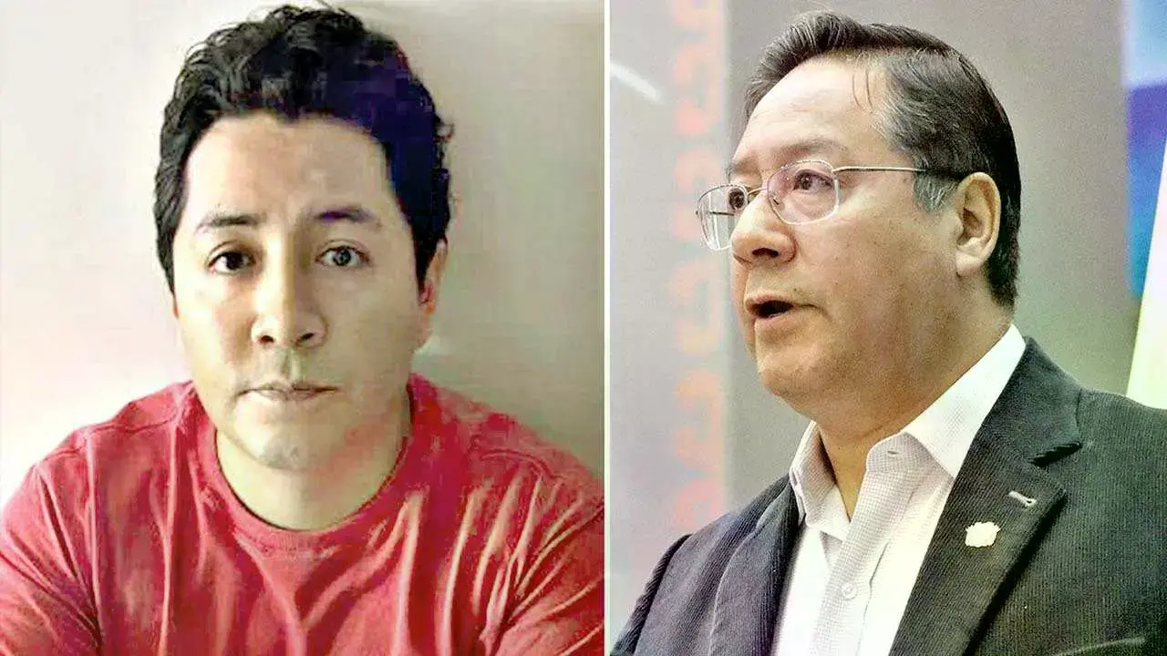 Luis Marcelo Arce Mosqueira (i) y el expresidente Luis Arce.