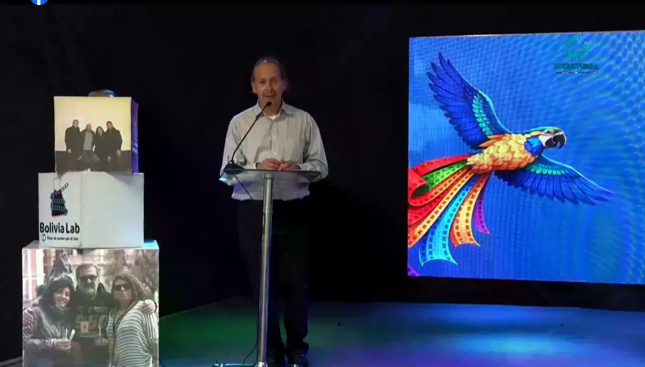 Andrés Zaratti, viceministro de Culturas y Folklore, durante el acto de lanzamiento.