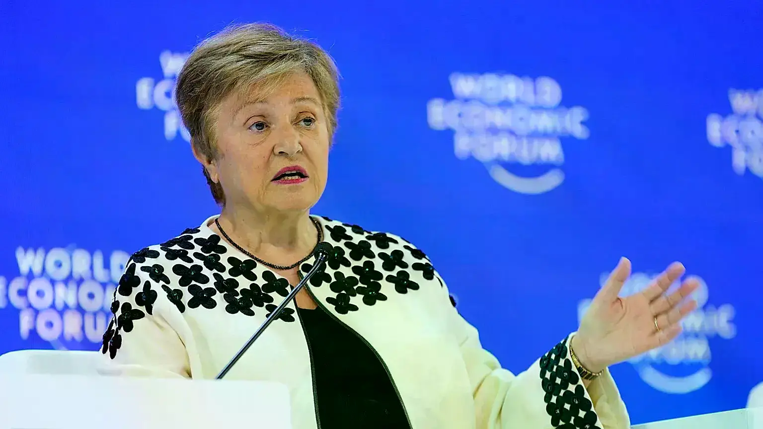 Kristalina Georgieva, Directora Gerente del FMI, en el Foro Económico Mundial de Davos.