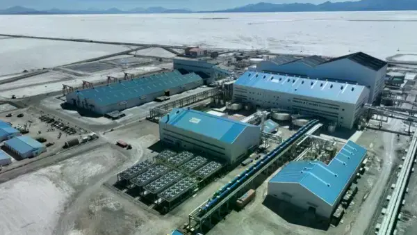 Planta de carbonato de litio en Potosí.