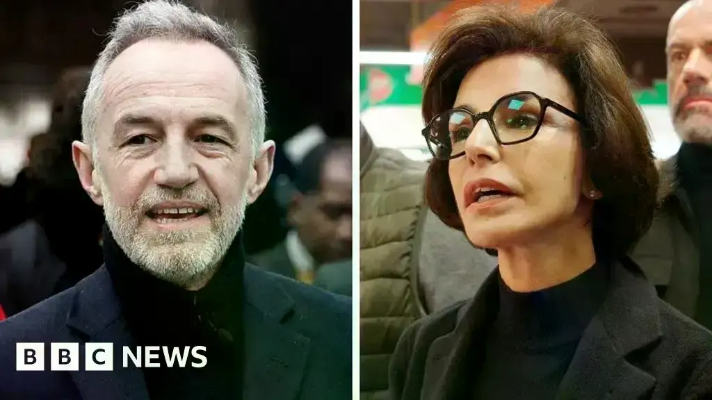 Emmanuel Grégoire (izquierda) lidera las encuestas en París, pero Rachida Dati está cerca.