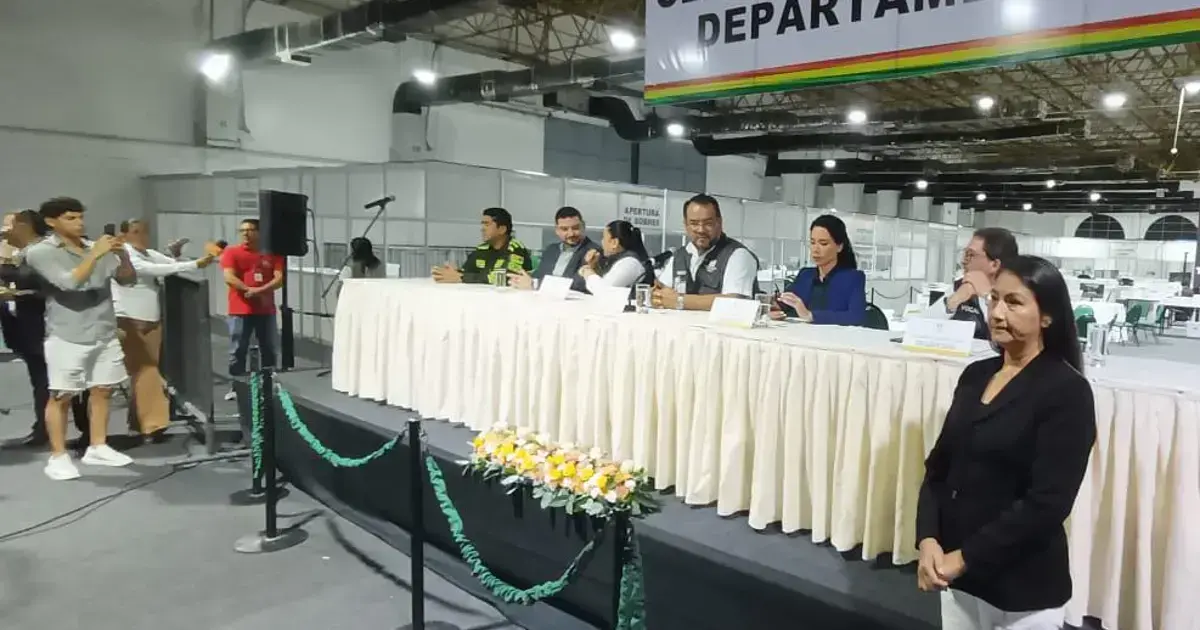Inauguración de la jornada electoral en Bolivia.