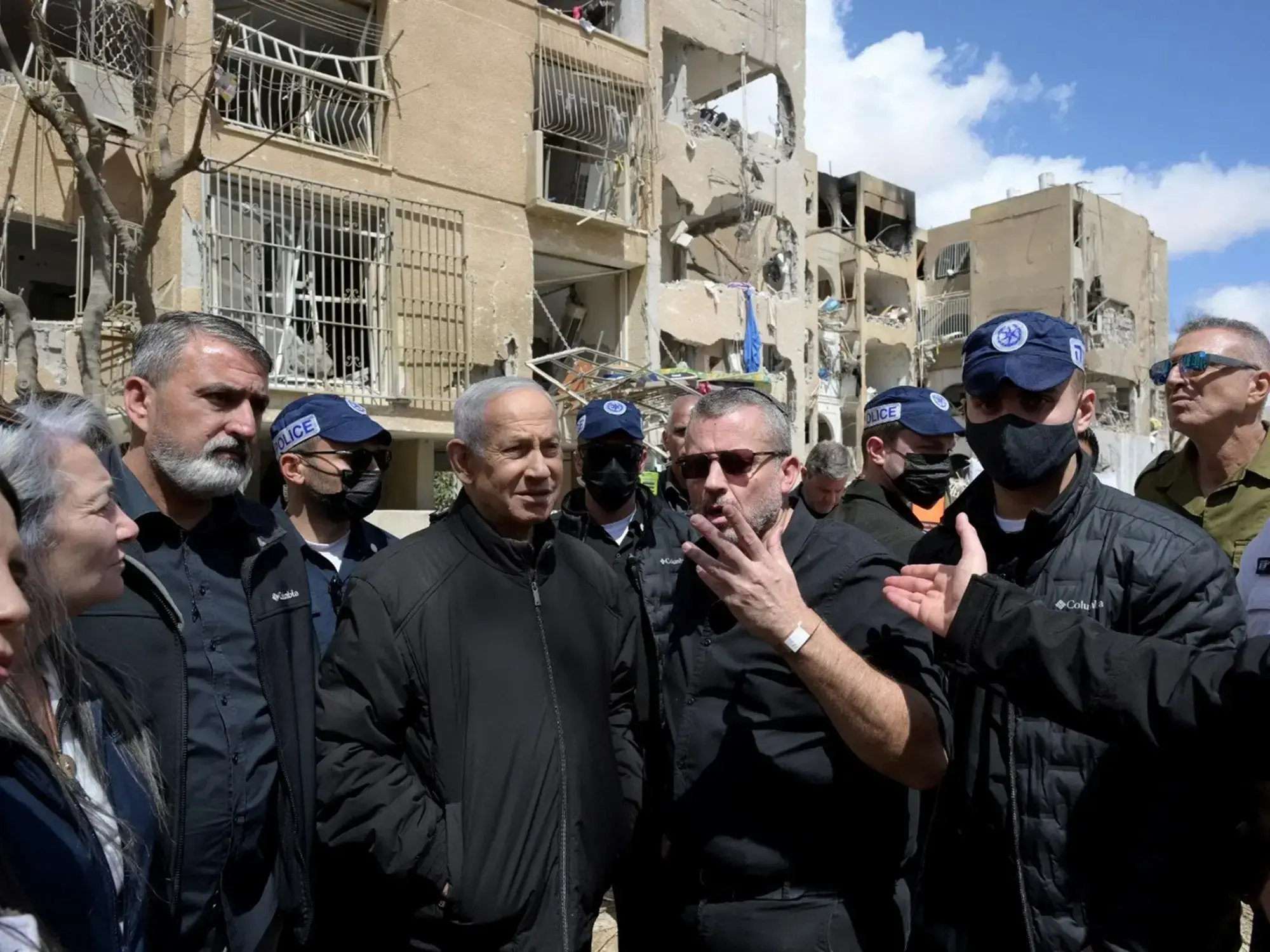 El primer ministro israelí, Benjamín Netanyahu, durante su visita a Arad.