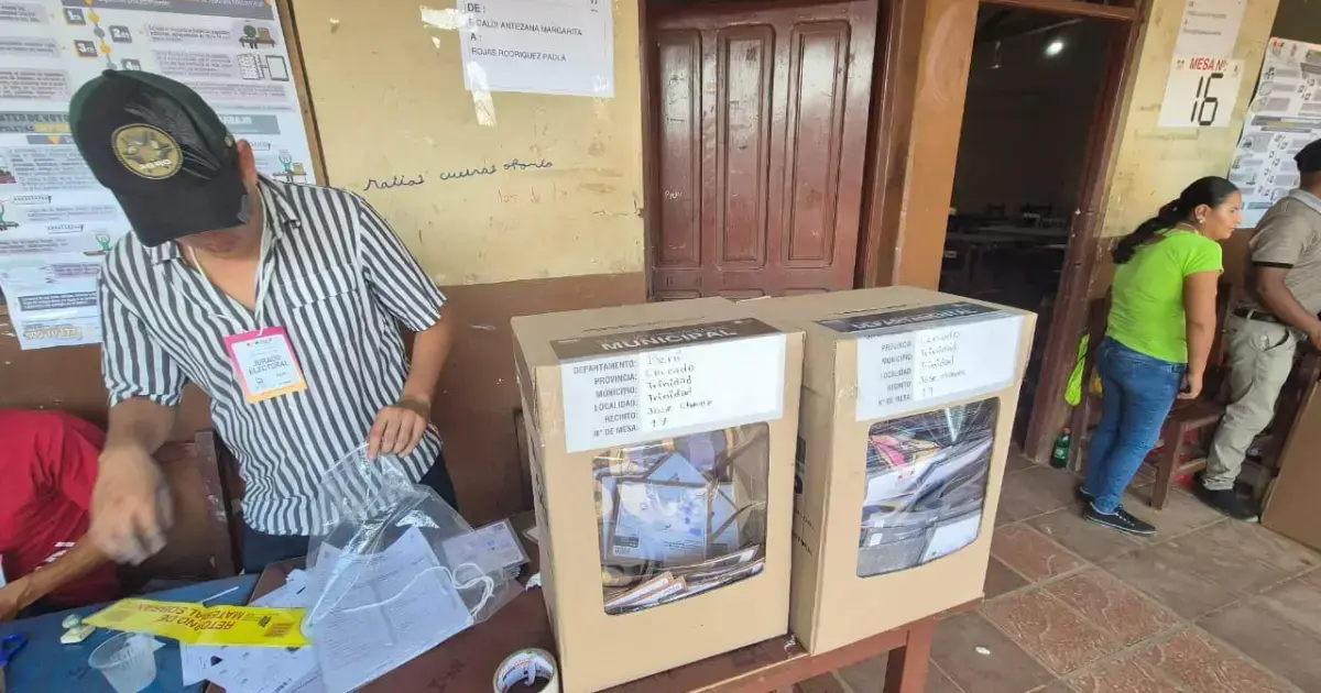 Mesas electorales en Trinidad, Beni