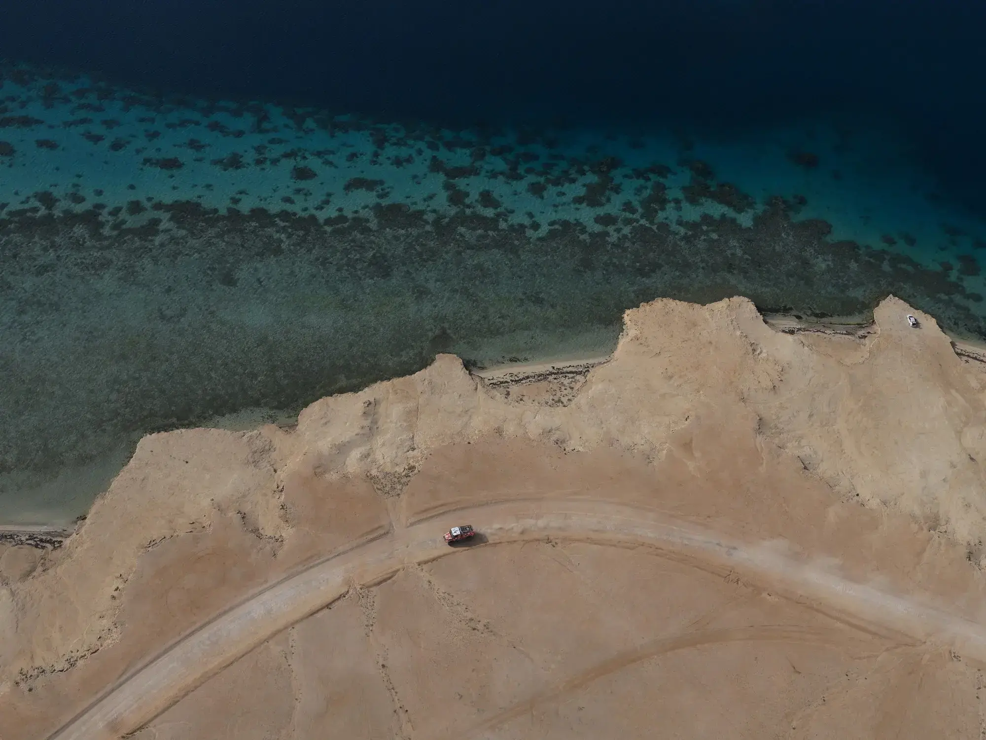 Vista del puerto de Yanbu, en el Mar Rojo, punto final del oleoducto este-oeste.