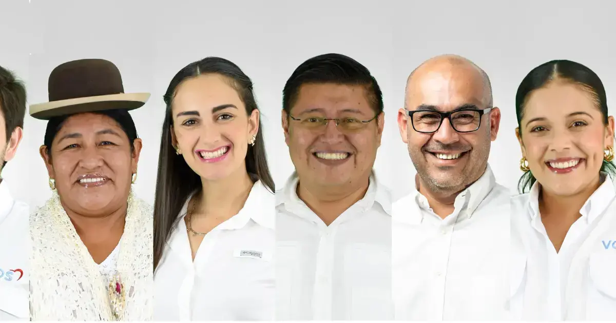 Perfiles que integran las tres primeras concejalías de VOS, con Luisa Nayar y Edgar Álvarez al centro.