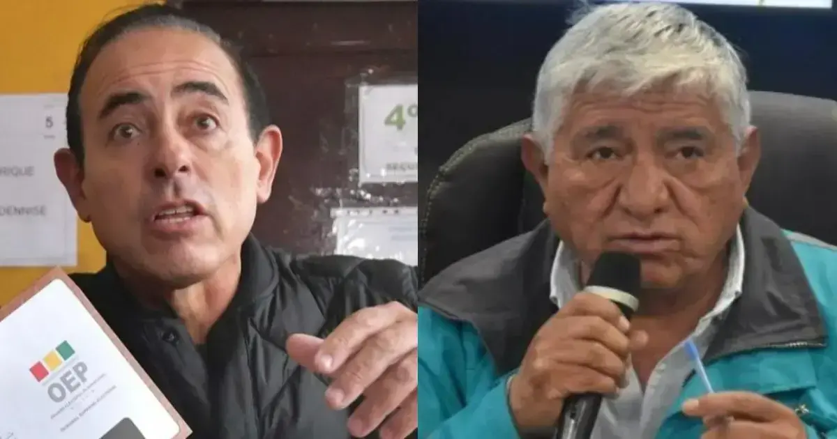 El líder de Innovación Humana (IH), César Dockweiler, y el alcalde Iván Arias.
