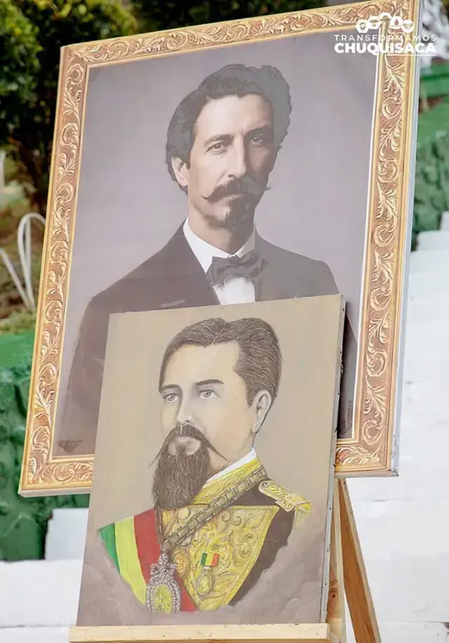 Cuadros de Abaroa e Hilarión Daza.