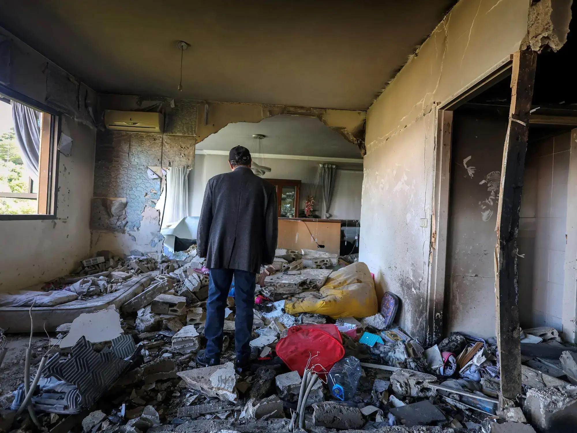 Una de las viviendas destruidas en Beirut, en medio de la ofensiva de Israel sobre Líbano.