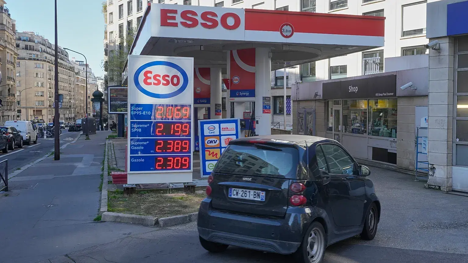 Una gasolinera en París, el 9 de marzo de 2026.