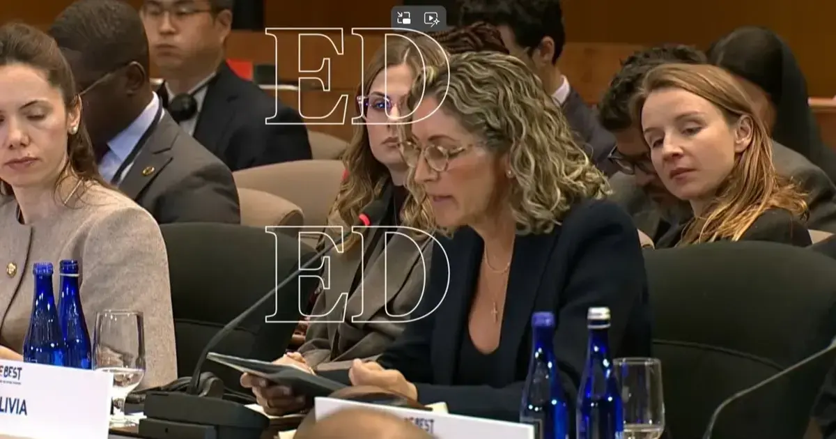 Urquidi en el foro internacional de primeras damas que se realizó en Washington.