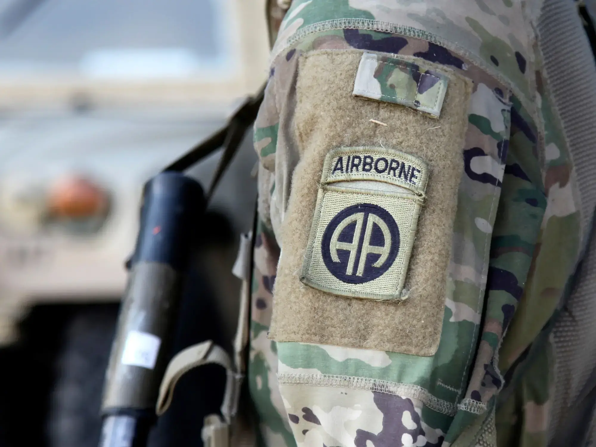 Un soldado de la 82° División Aerotransportada de EE.UU.