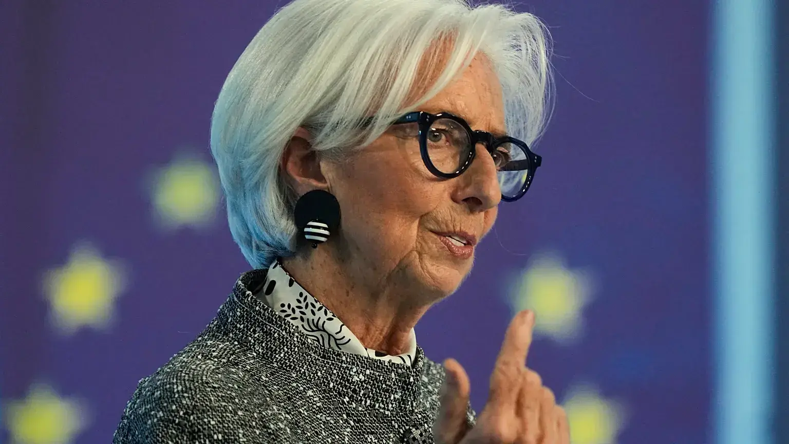 Christine Lagarde comparece ante la prensa en Fráncfort el 19 de marzo de 2026.